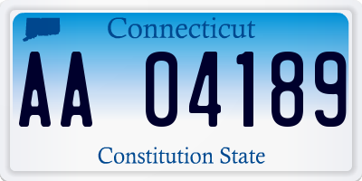 CT license plate AA04189