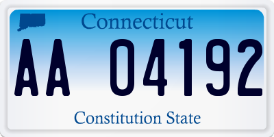 CT license plate AA04192