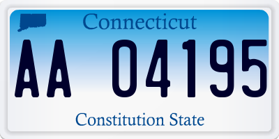 CT license plate AA04195