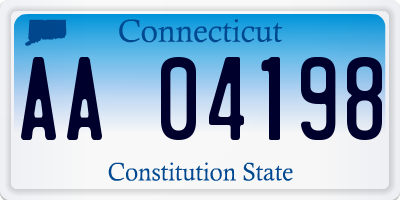 CT license plate AA04198