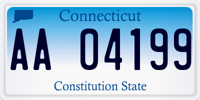 CT license plate AA04199