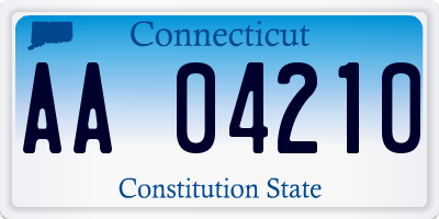 CT license plate AA04210