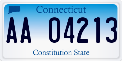 CT license plate AA04213