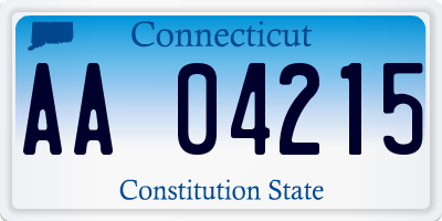 CT license plate AA04215