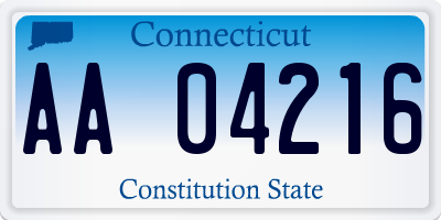 CT license plate AA04216