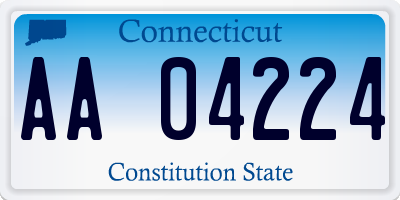 CT license plate AA04224
