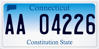 CT license plate AA04226
