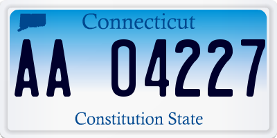 CT license plate AA04227