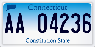 CT license plate AA04236