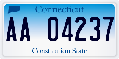 CT license plate AA04237