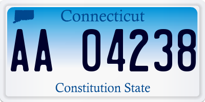 CT license plate AA04238