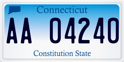 CT license plate AA04240