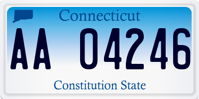 CT license plate AA04246