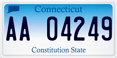 CT license plate AA04249