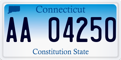 CT license plate AA04250