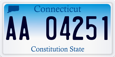 CT license plate AA04251