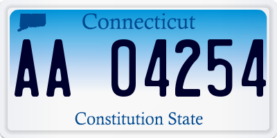 CT license plate AA04254