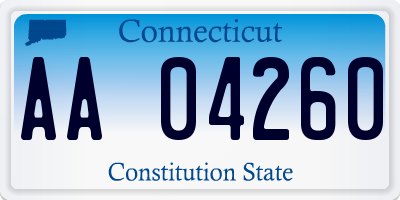 CT license plate AA04260