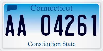 CT license plate AA04261