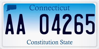 CT license plate AA04265