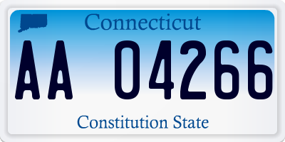 CT license plate AA04266