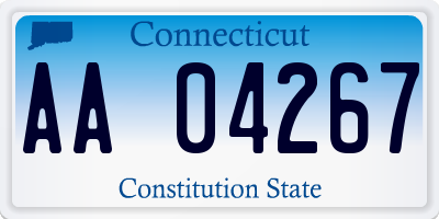 CT license plate AA04267