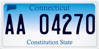 CT license plate AA04270