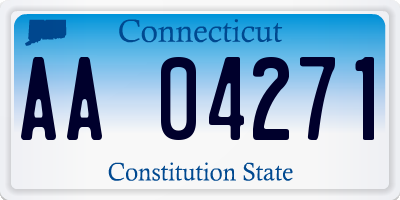 CT license plate AA04271