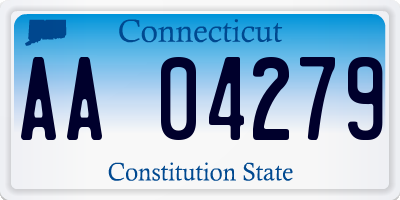 CT license plate AA04279