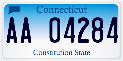 CT license plate AA04284