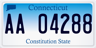 CT license plate AA04288