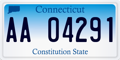 CT license plate AA04291