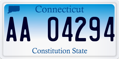 CT license plate AA04294