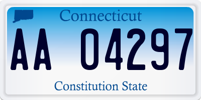 CT license plate AA04297