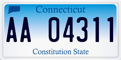 CT license plate AA04311