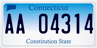 CT license plate AA04314