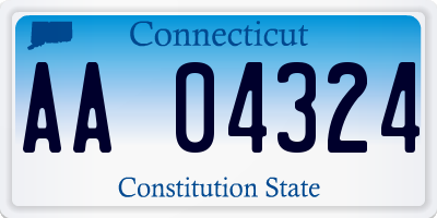 CT license plate AA04324