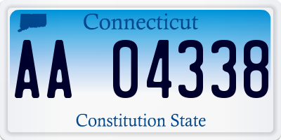 CT license plate AA04338