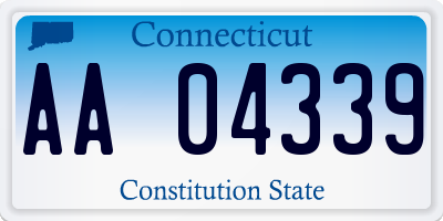 CT license plate AA04339