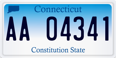 CT license plate AA04341