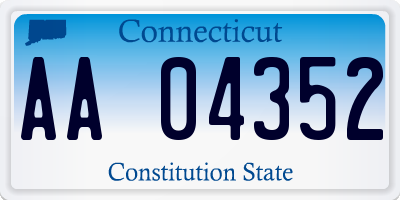 CT license plate AA04352