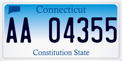 CT license plate AA04355
