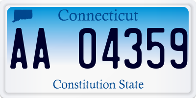 CT license plate AA04359