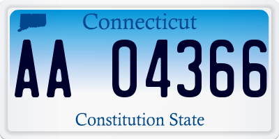 CT license plate AA04366