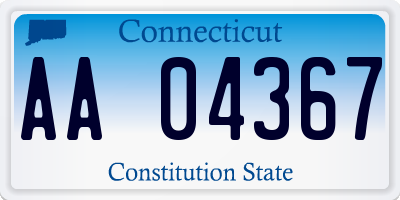 CT license plate AA04367