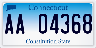 CT license plate AA04368