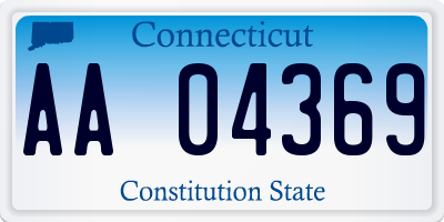 CT license plate AA04369