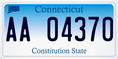 CT license plate AA04370