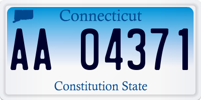 CT license plate AA04371