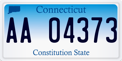 CT license plate AA04373